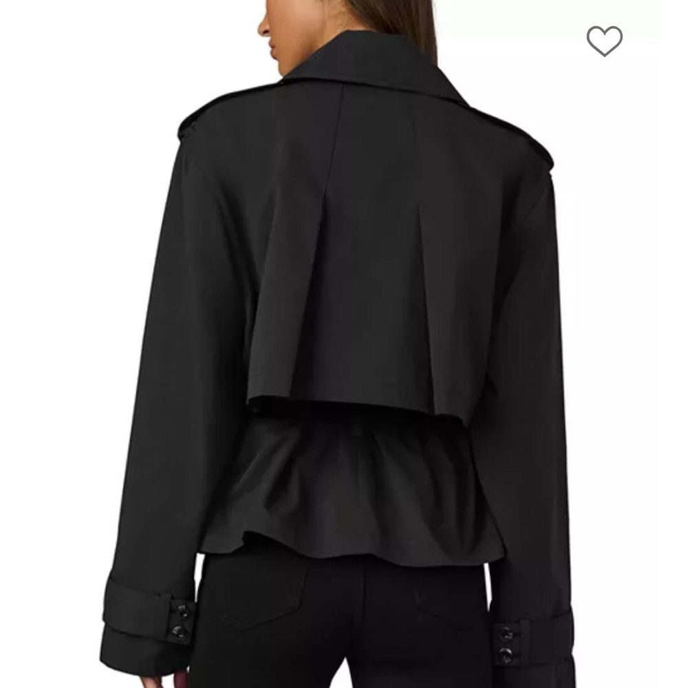 Joe's Jeans Black Short Trench Black - Picture 2 of 6